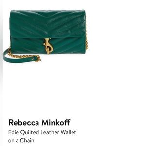 Rebecca Minkoff Edie Quilted Leather Wallet on a Chain